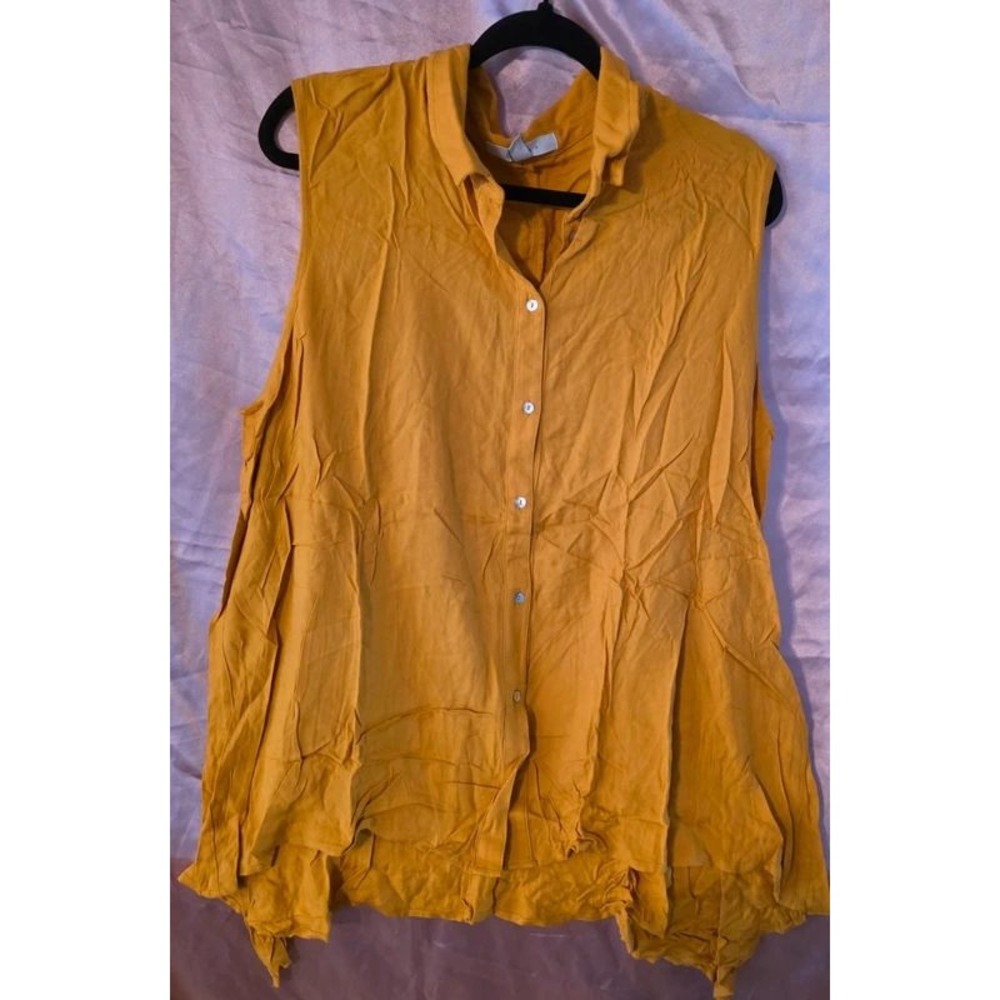 Fever Womens XXL Sleeveless Button Up Top
